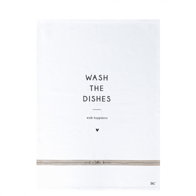 Bastion Collections Geschirrtuch / WASH  THE DISHES.../ 50cm x70cm